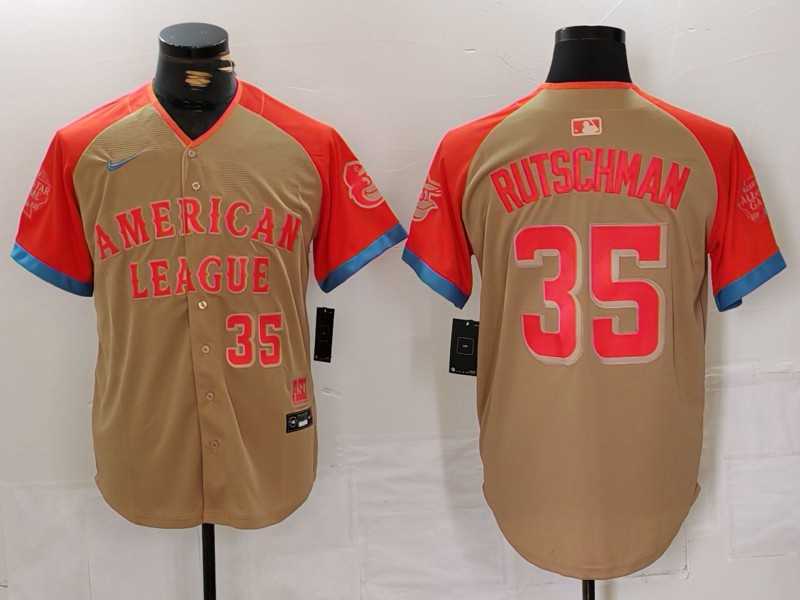 Mens Baltimore Orioles #35 Adley Rutschman Number Cream 2024 All Star Limited Stitched Jersey->2024 mlb all-star->MLB Jersey